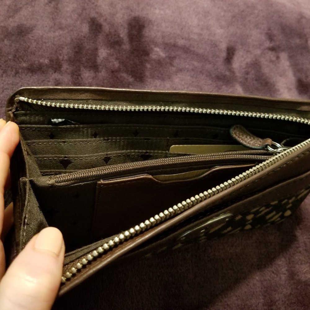 Fossil Canvas And Leather Wallet - image 4